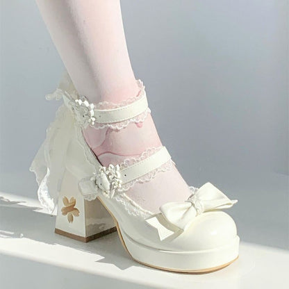 Lolita Sakura Bow Heels – Sweet Cherry Blossom Lolita Shoes