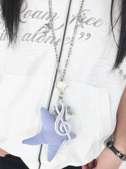 Y2K Star with Silver Necklace/Hanging Chain