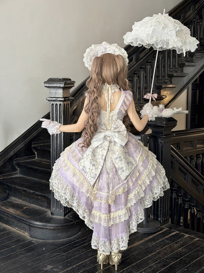 Pink/Blue/Green/Purple Lolita Big Bow Train - Pear Island Sweet Tea