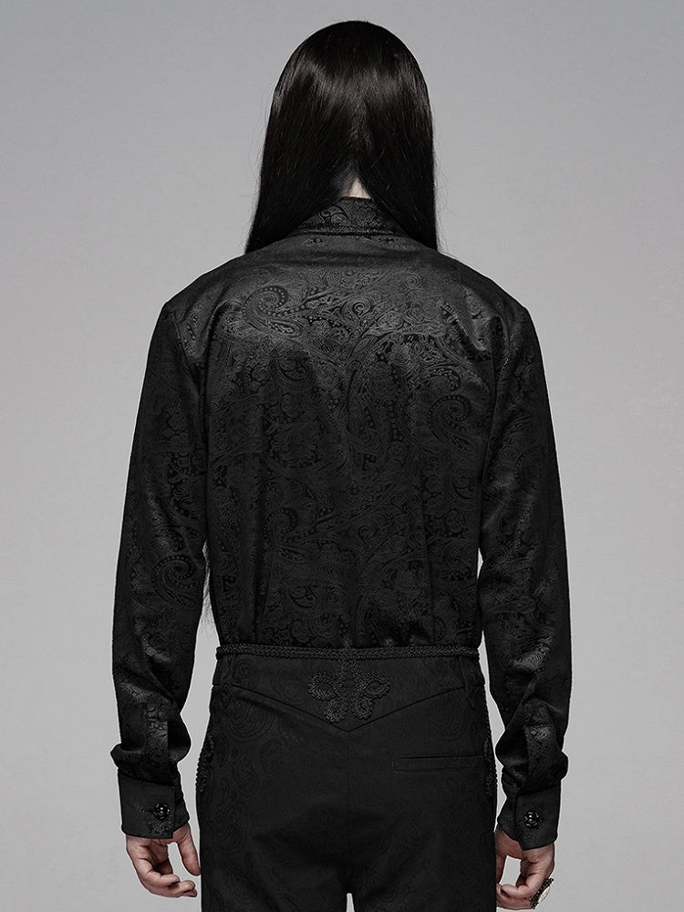 Shirt Gentleman's Black Gothic Men's