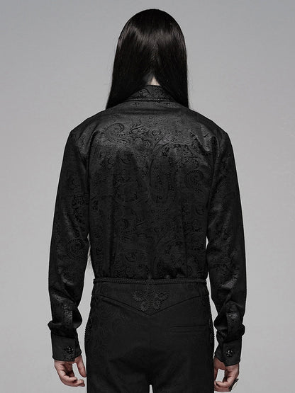 Shirt Gentleman's Black Gothic Men's