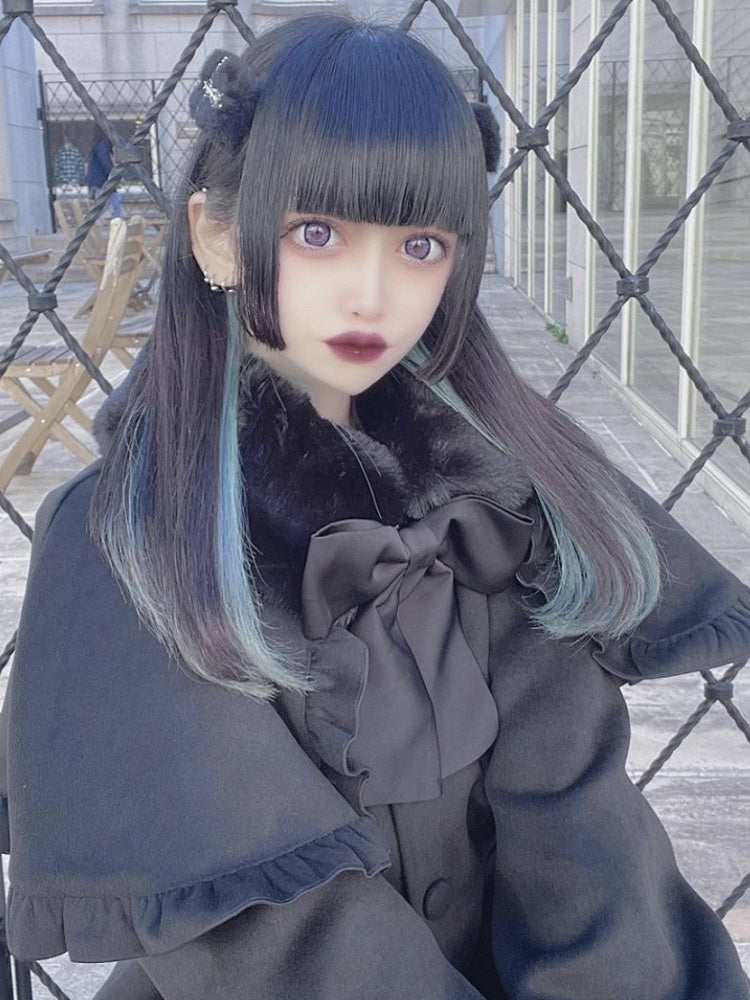 Kei Jirai Plush Black/White Hairclip Cross