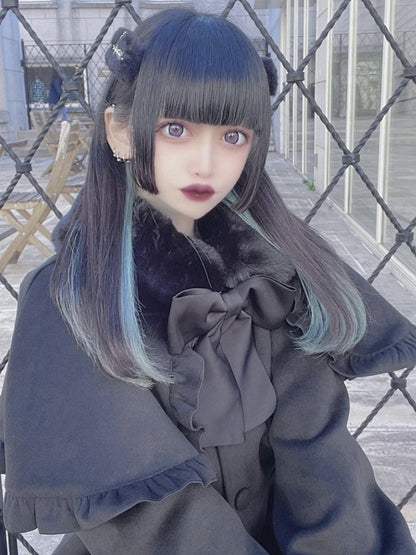 Kei Jirai Plush Black/White Hairclip Cross