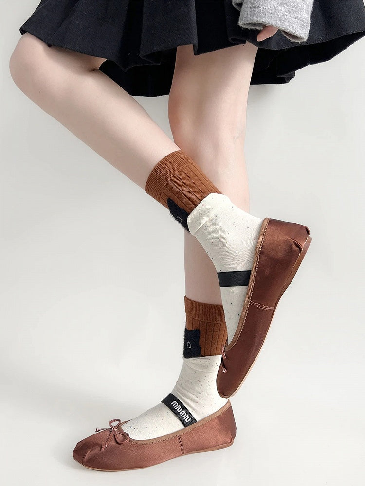 Cat Cute Colors) Ankle (2 Socks Patch