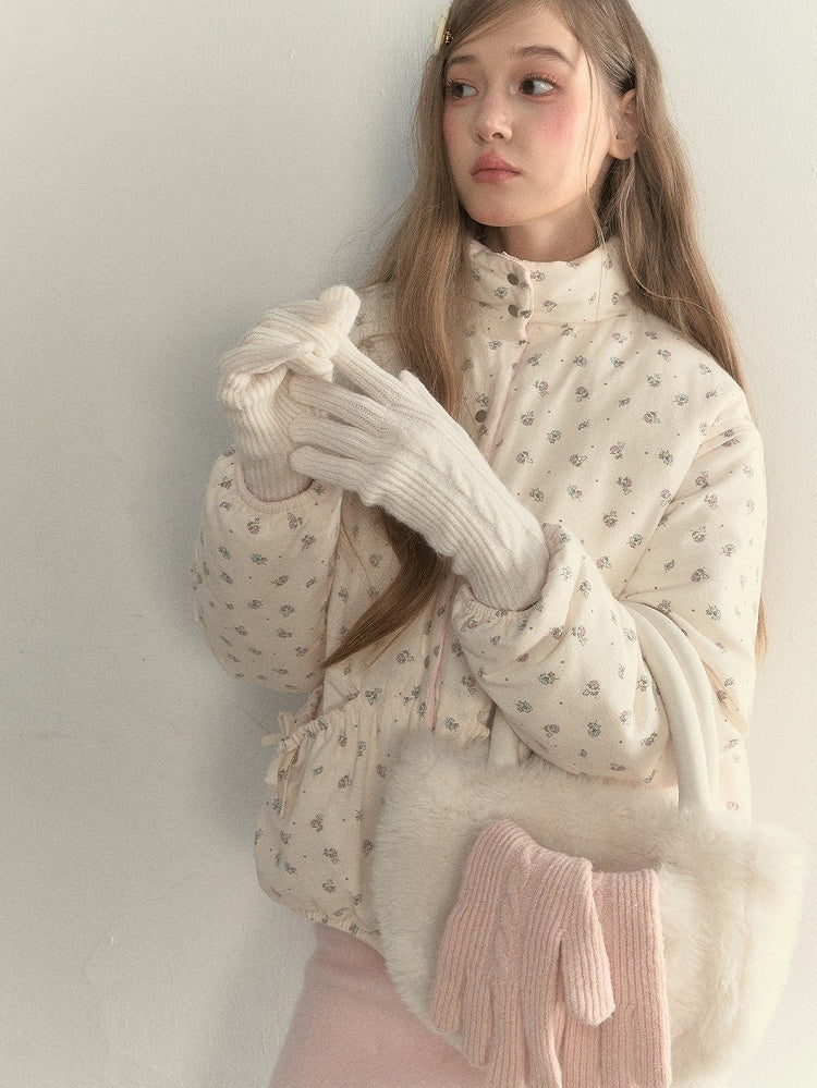 Braided Knit Gloves Kawaii Colors 3