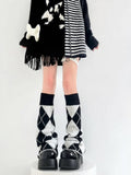 Reversible Two-Way Cable Knit Leg Warmers Kawaii - Two Bear Pink