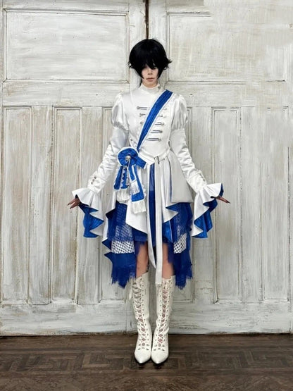Blue / Red Military Lolita Tassel Ribbon - THE 400BLOWS
