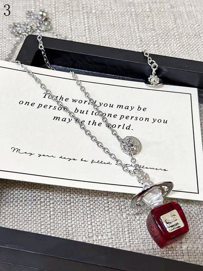 Anhänger Halskette 4 Flasche Optionen Parfüm