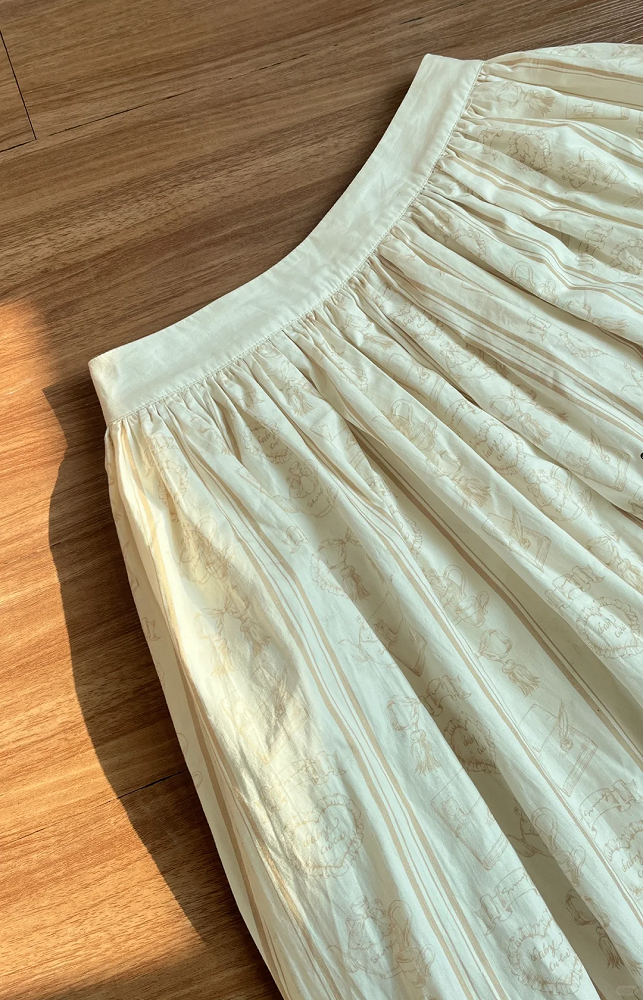 Blouse Available and Short Toys Grils Little Print Sleeves Plus Creamy + Skirt Set Sizes