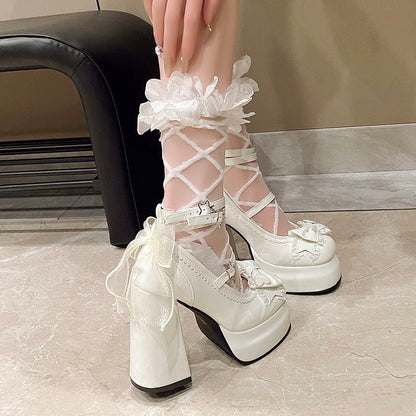 12cm Lolita High Heels Party 4.0 – Wedding Cosplay JK Shoes | NaiFuParty