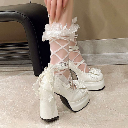12cm Lolita High Heels Party 4.0 – Wedding Cosplay JK Shoes | NaiFuParty