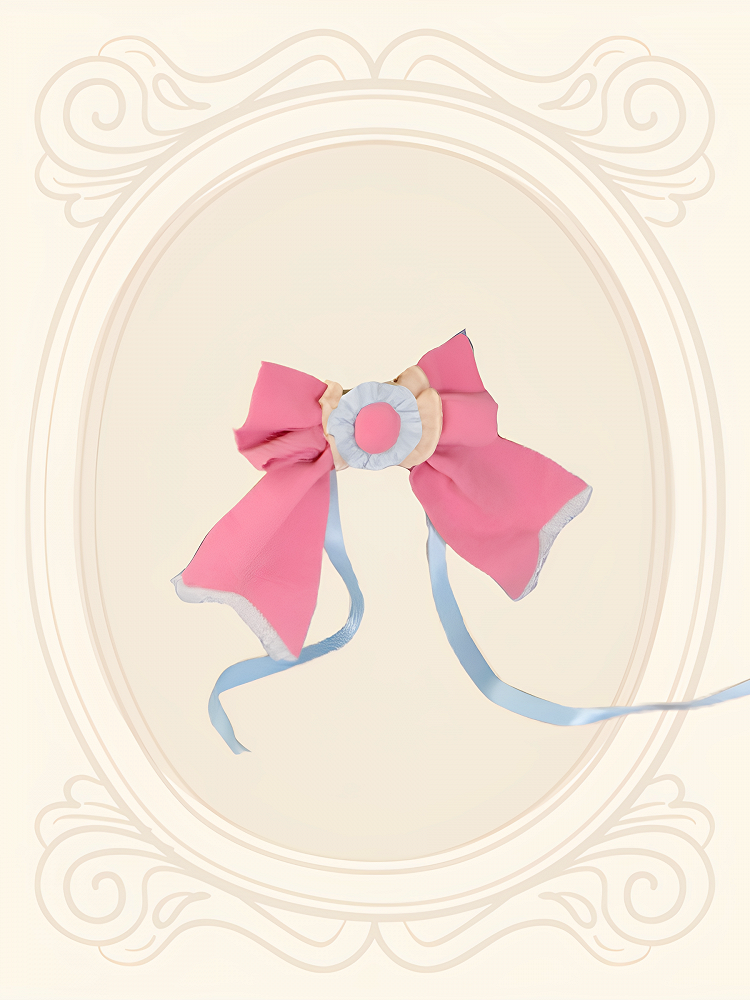 Candy Pink Bowknot Hair Clip - Dollet