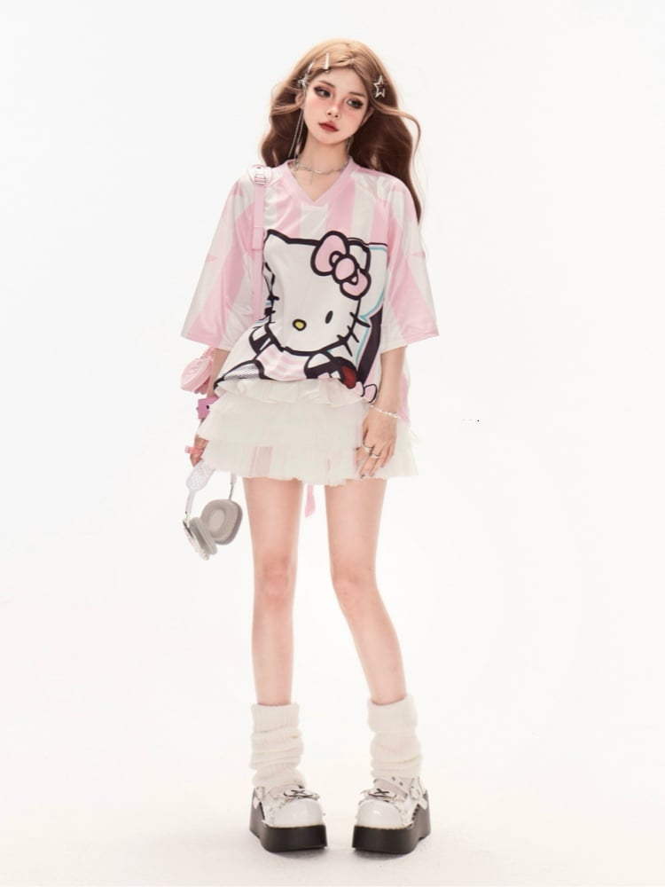 ホワイトチュールミニティアードスカート