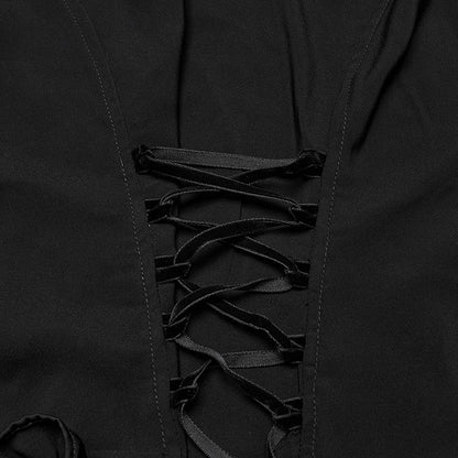 Sleeve Swing Shirt Black Goth