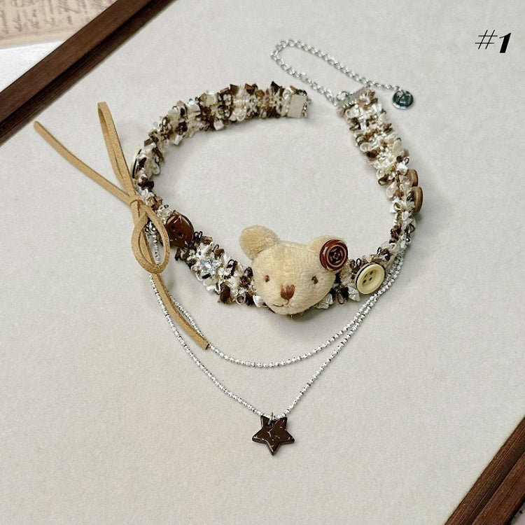 Teddybär Plüsch Halskette/Ring/Armband