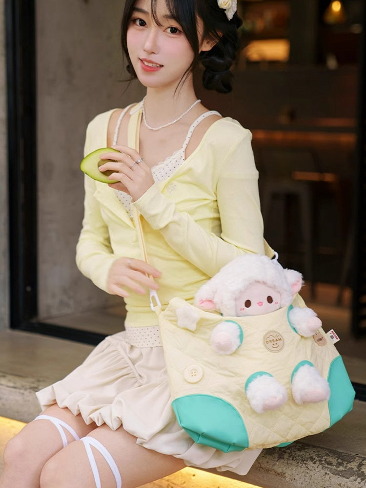 Design Umhängetasche Cut-out GelbGrün