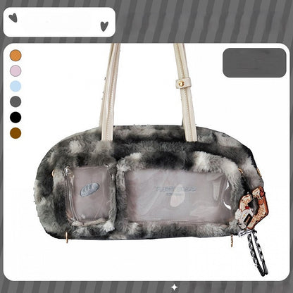 Shoulder Sesame Black Bag Ita Bread-Inspired Gray