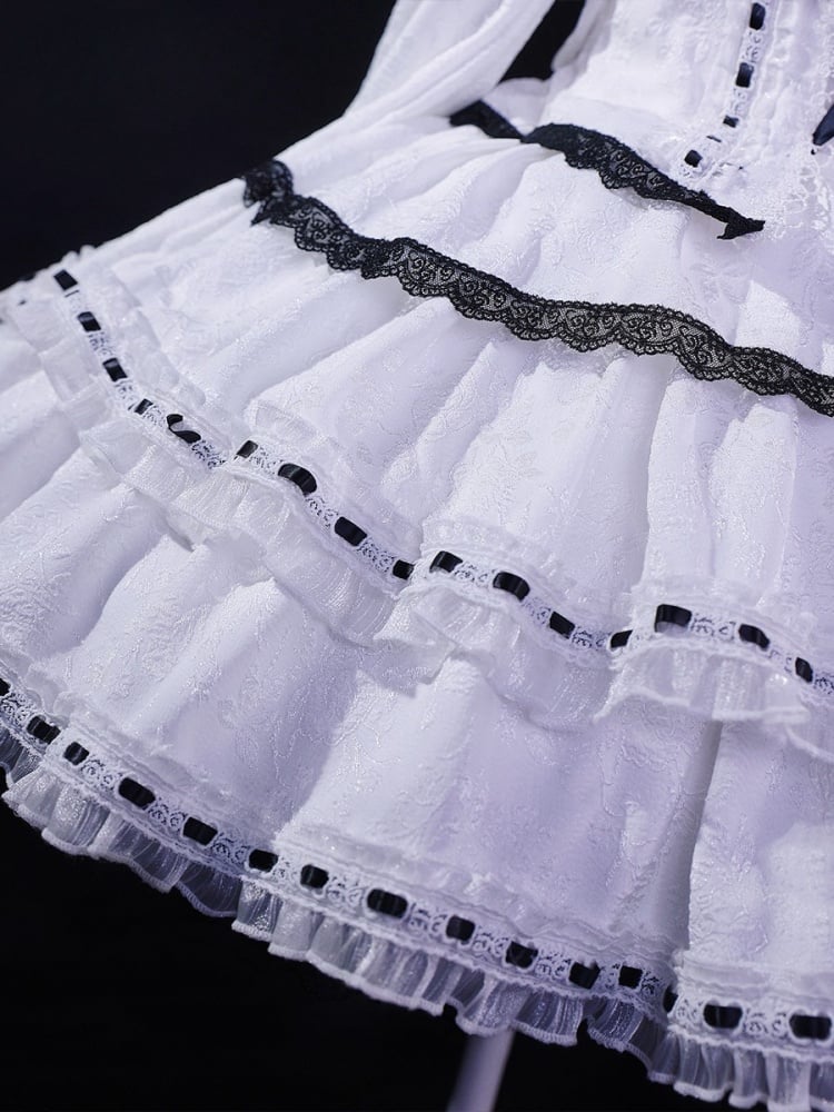 Shugo Chara Tsukiyomi Utau Weißes Kleid Lolita-Stil Cosplay Kostüm