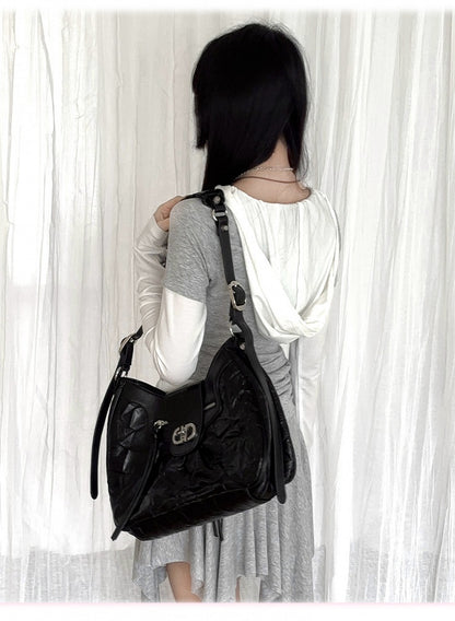 Top/Asymmetrical Girl Print Faux Hem Skirt Grey Cartoon Two-pieces Hooded