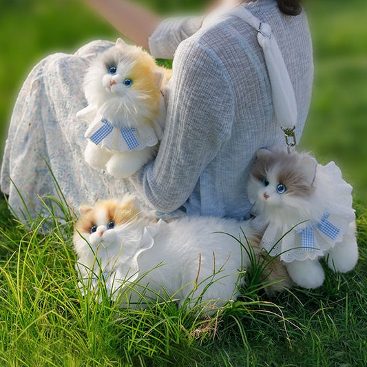 Cat Options Crossbody 3 Realistic Plush Bag