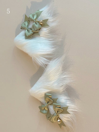 Cat Hairclips Bowknot Ear Options 11 Details