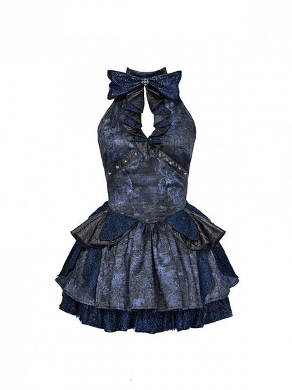 Girl Lace Dress and with Details Bow Punk