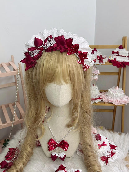 KC Red Polka Lace Dot White