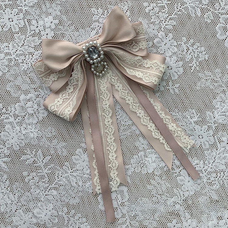 Quad-Color Rhinestone Lace Necktie - Ekomi