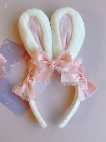 詳細 KCオプション 耳飾り 蝶結び レース 11トリム バニー