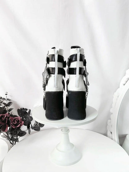 Platform with Punk Boots 11.5cm White Sole