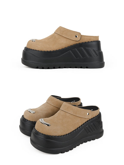 Fit Backless Slip-on Khaki Sole with Platform Design Shoes Black Birkenstock Slip-in