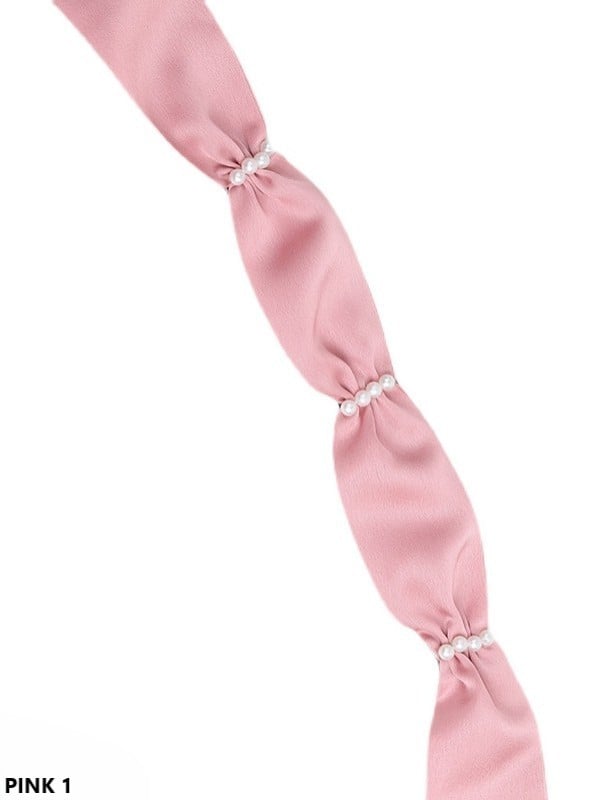 18 Color Options Lolita Belt Pearl Satin