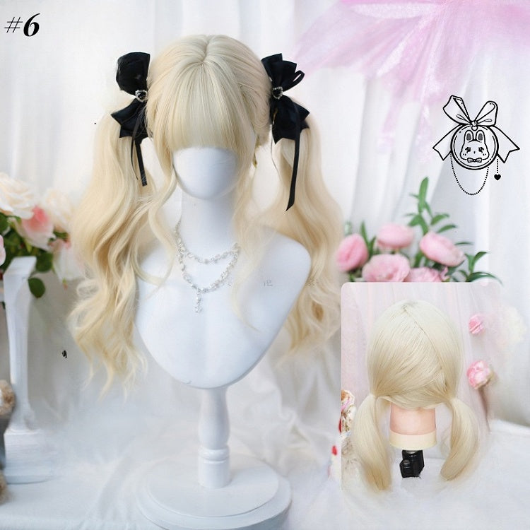 Unterbrustlange Perücke mit Pony