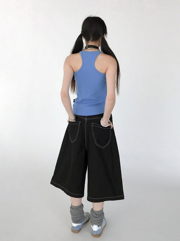 Sky Blue Racerback Tank Top - innomoood