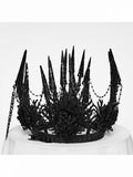 Black Goth Bone Thorn Prison Crown - Punk Rave