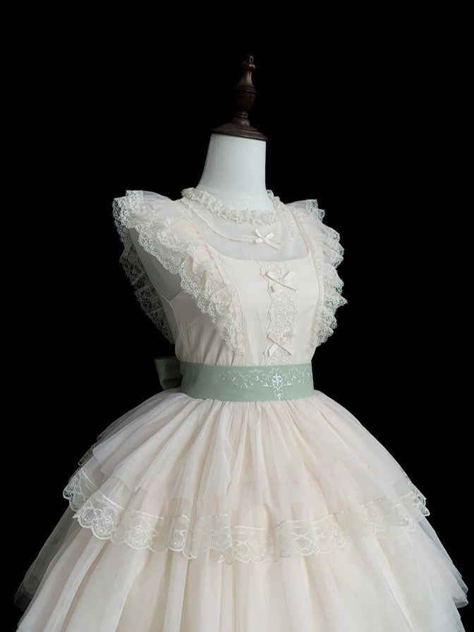 Pink Embroidery Lolita Waist Belt - With PUJI