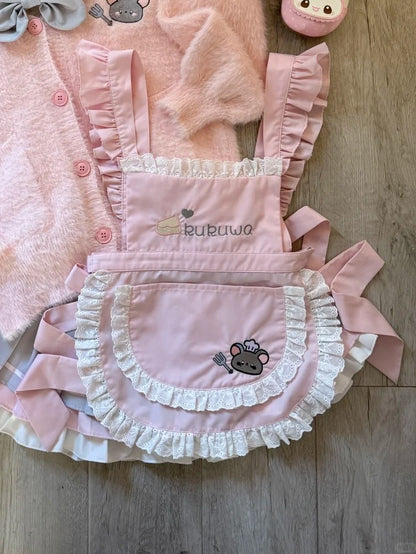 Kawaii Flutter - Apron Sleeve Pink Design