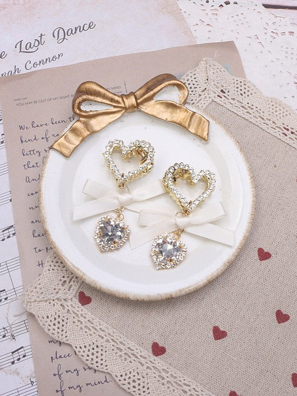 Rhinestone Kei Jirai Bowknot Color Hairclip Heart Options 5