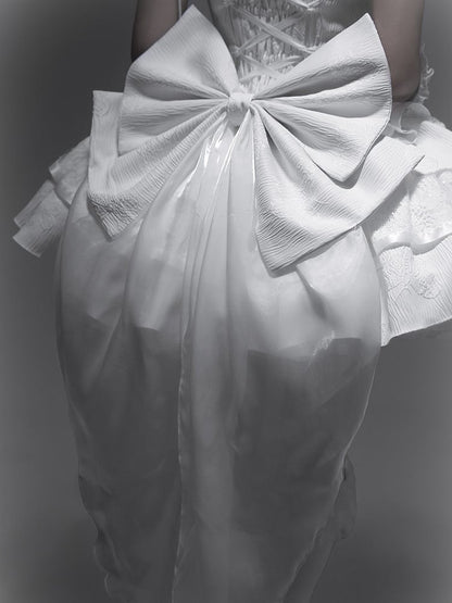 Zug / Rot Blau Weiß Schleife Lila Groß