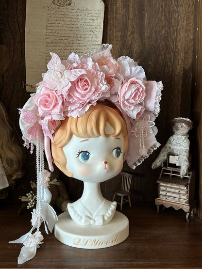 Rose Floral Bow Headband - sedef