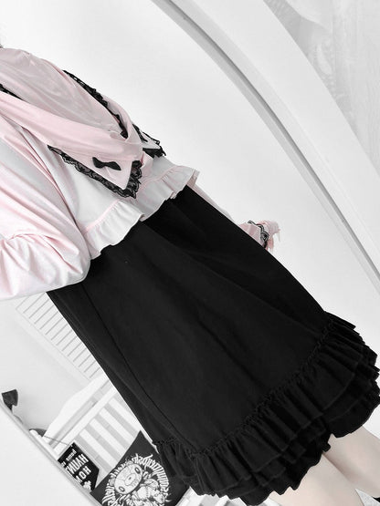 Pink Kitty-Ear Hooded Cropped Jacket with Bow - Bunny Rush