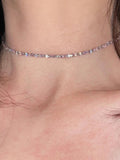 Rhinestone-Adorned 4-Tone Choker