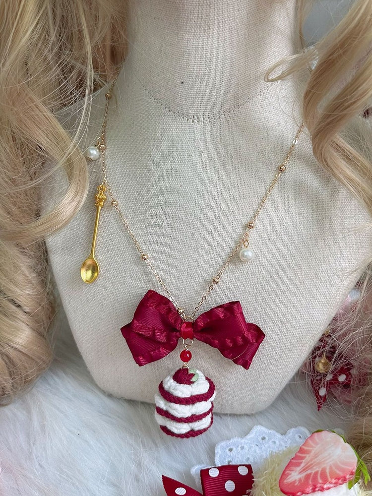 Choker/Necklace Sweet Lolita Pendant Strawberry Red