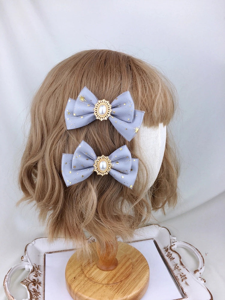 Starry of Hair Clips/Brooches Bow 2 (Set