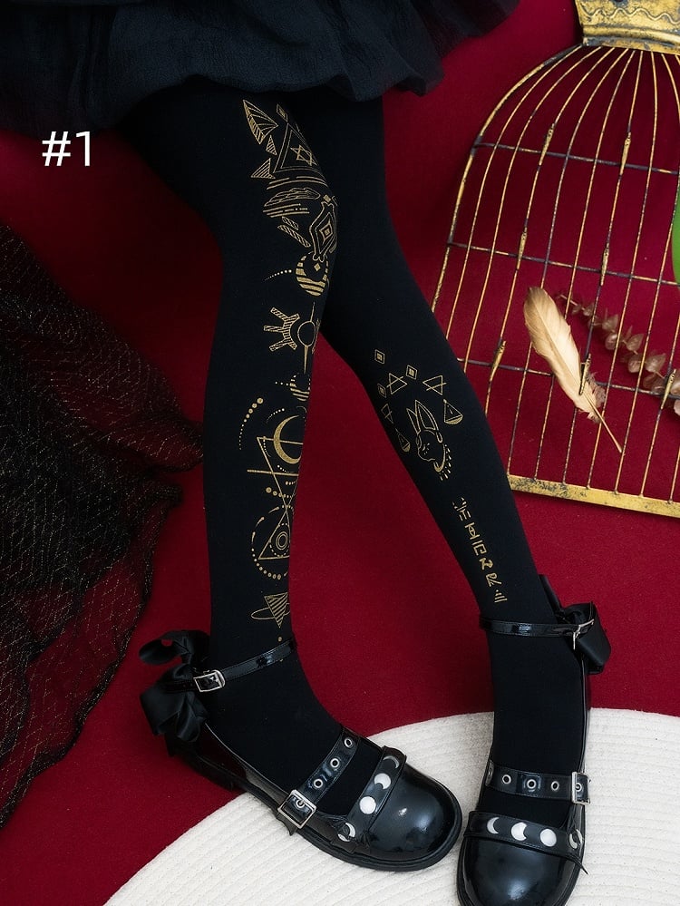 Collants à imprimé totem Lolita 4 options
