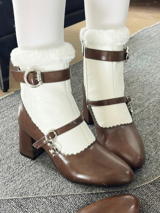 PU with Fleece-lined Leather