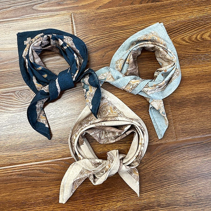 Kopftuch Blau Weiß / Rot Creme