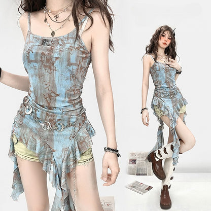 Design Chain Punk Waist Silver Moon