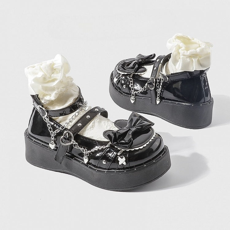 Strap Black Studded Janes Mary Platform Buckle - Lolita Decor