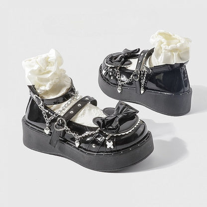 Strap Black Studded Janes Mary Platform Buckle - Lolita Decor